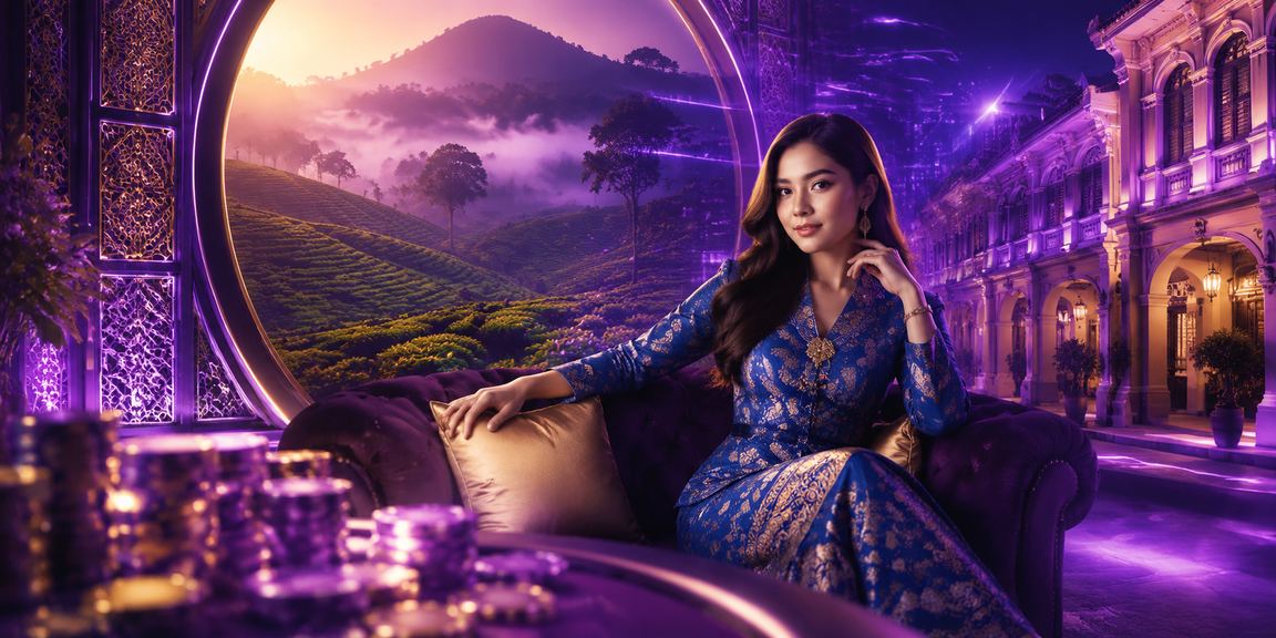 Pengguna Malaysia berpakaian baju kurung menikmati hiburan kasino dalam talian